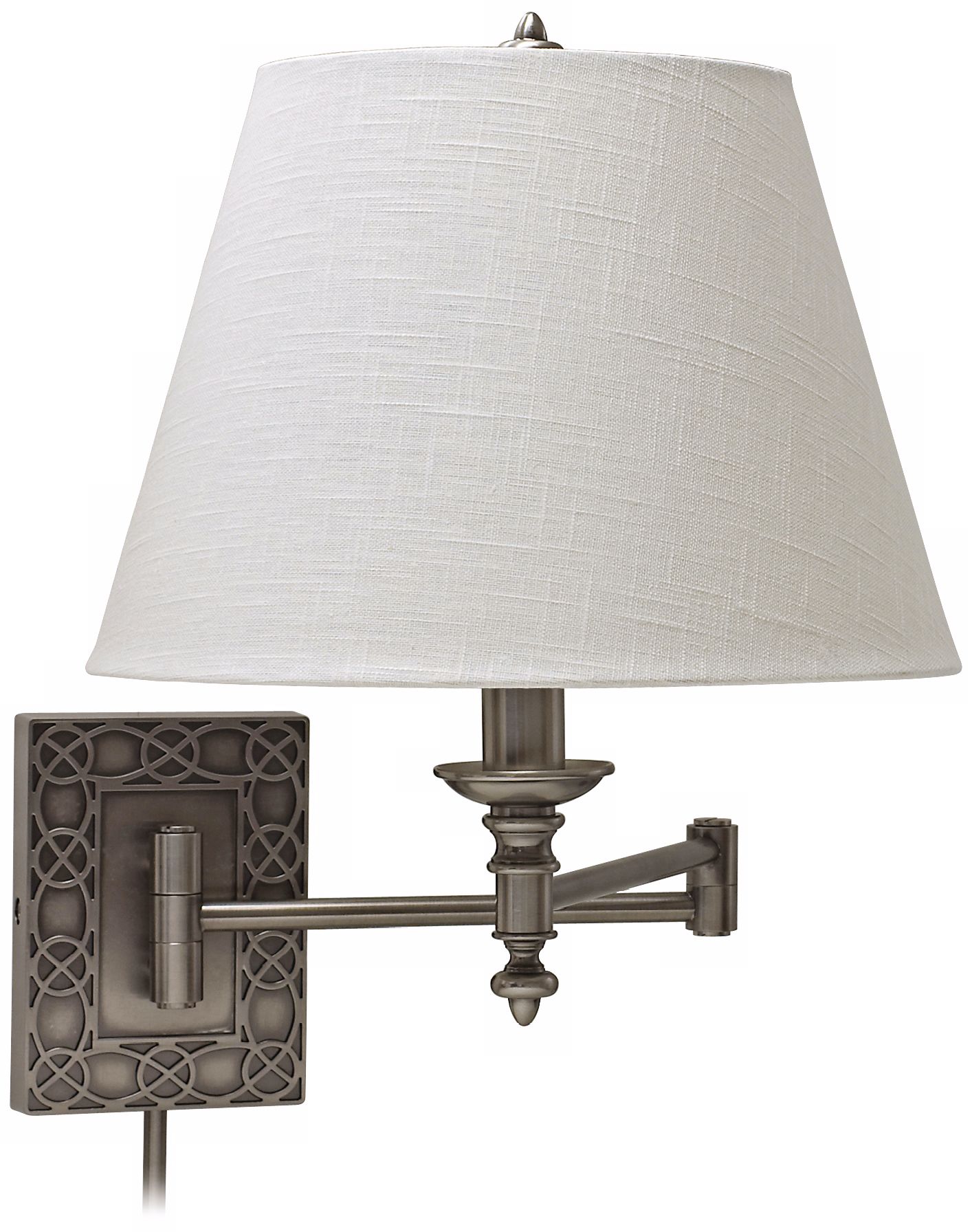 House of Troy Wall Knot Silver Plug-In Swing Arm Wall Lamp