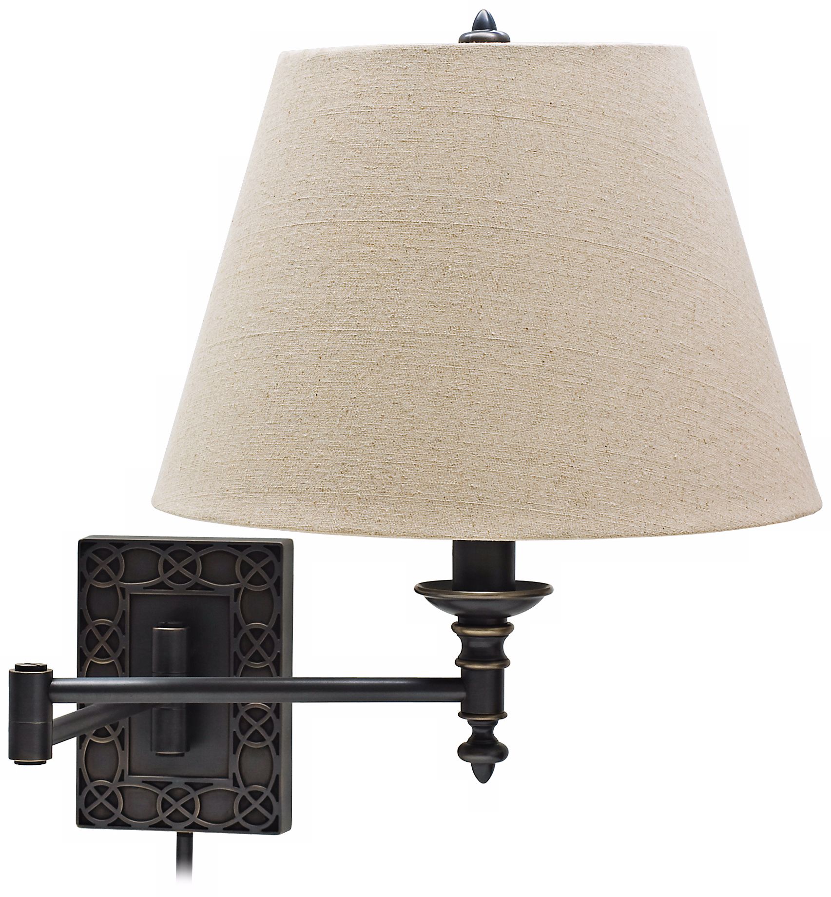 House of Troy Wall Knot Bronze Plug-In Swing Arm Wall Lamp
