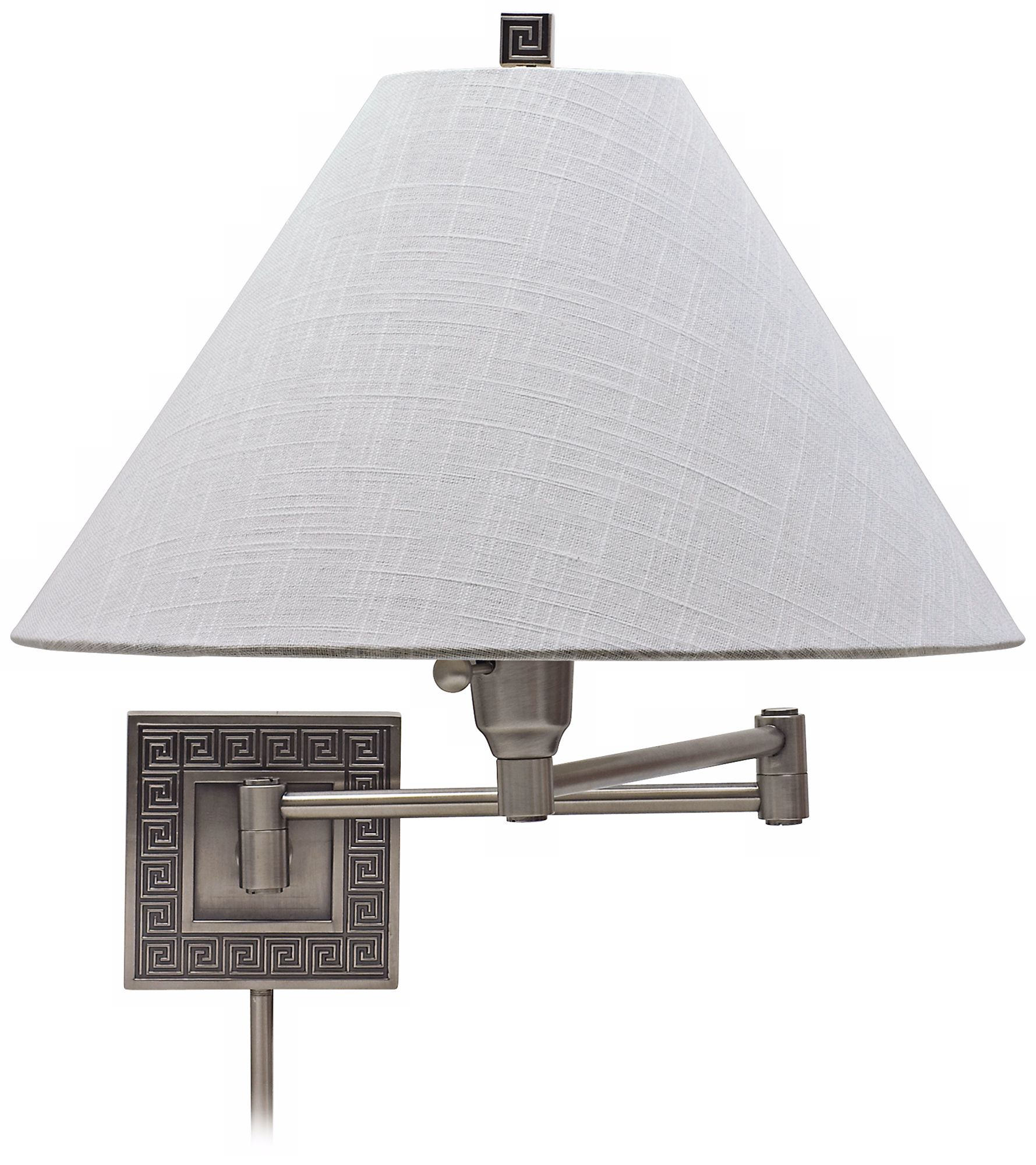 House of Troy Greek Key Silver Swing Arm Wall Lamp