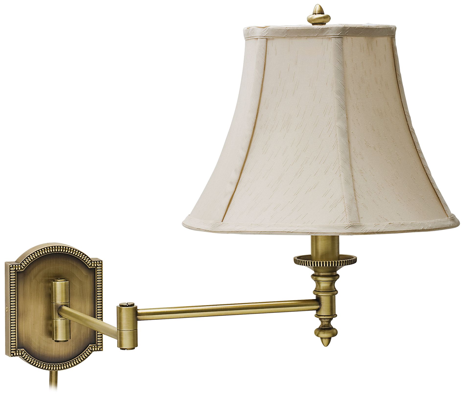 House of Troy Decorative Brass Swing Arm Wall Lamp