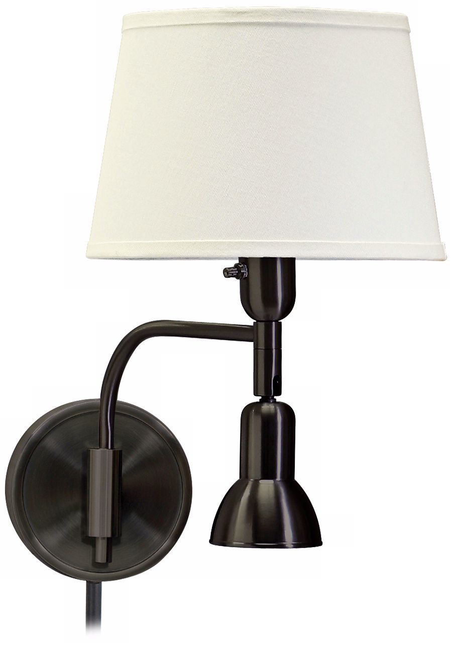 House of Troy Long Lake Bronze Swing Arm Wall Lamp