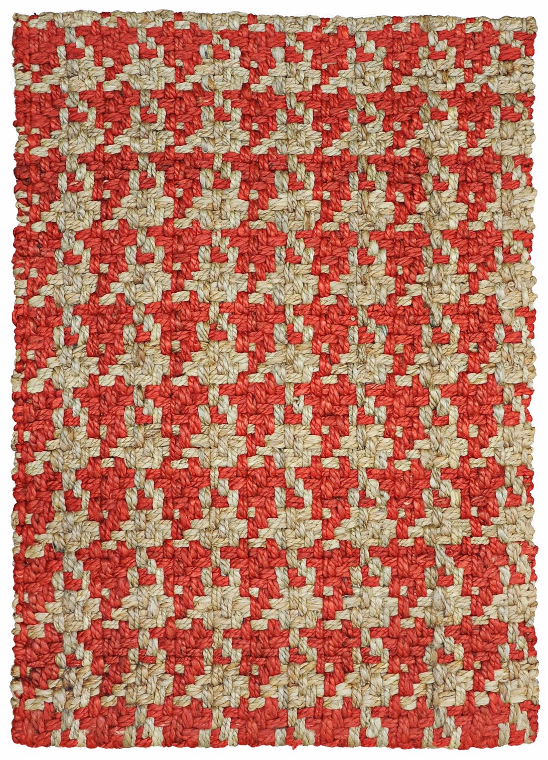 Classic Home Houndstooth Lava Jute Area Rug
