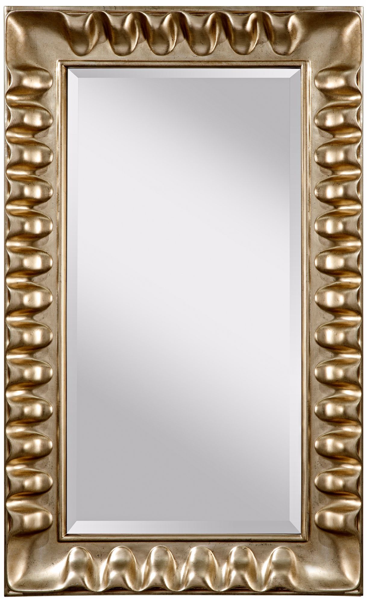 Murray Feiss Scalloped 40" High Framed Wall Mirror