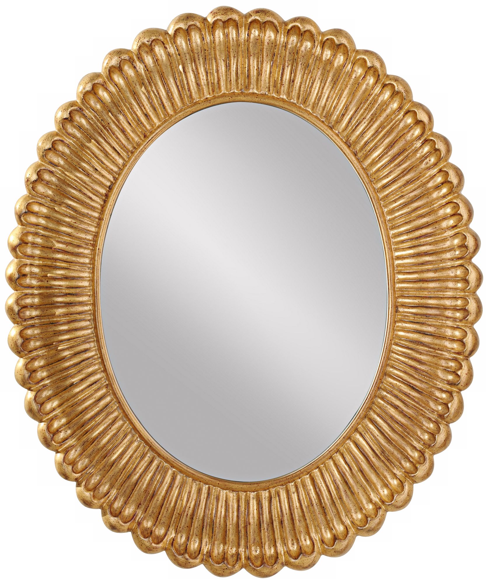 Murray Feiss Emmet 36" High Antique Gold Wall Mirror