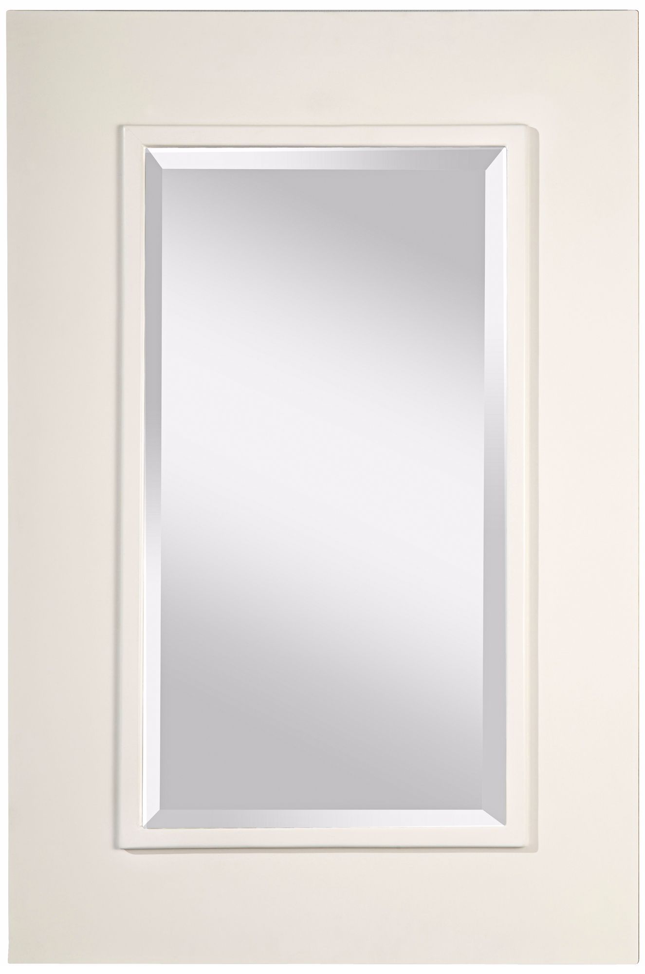 Murray Feiss Smythe Framed 36" High White Wall Mirror