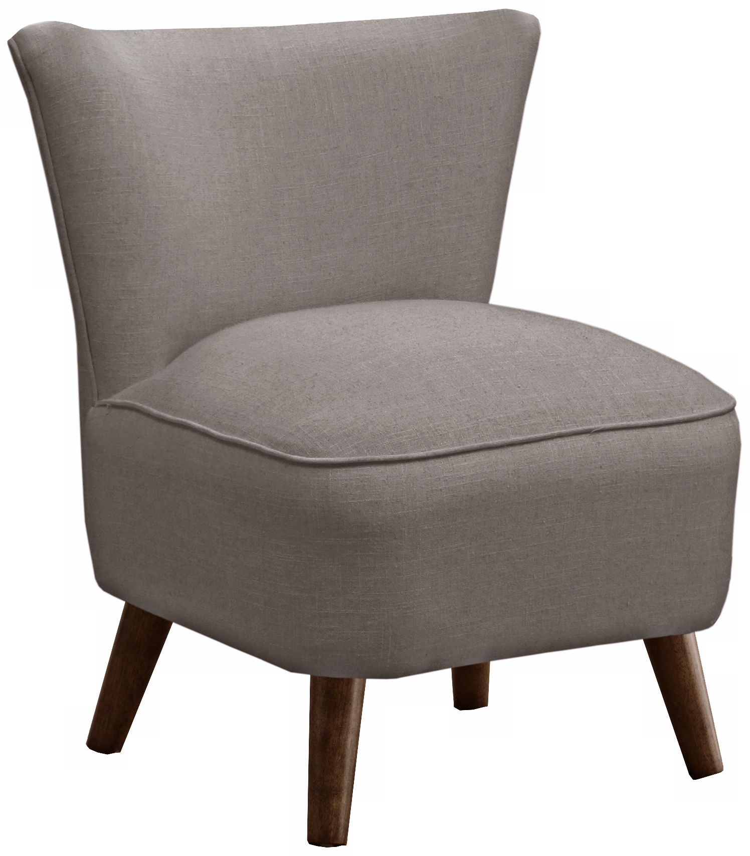 Annabelle Mid-Century Modern Grey Linen Chair