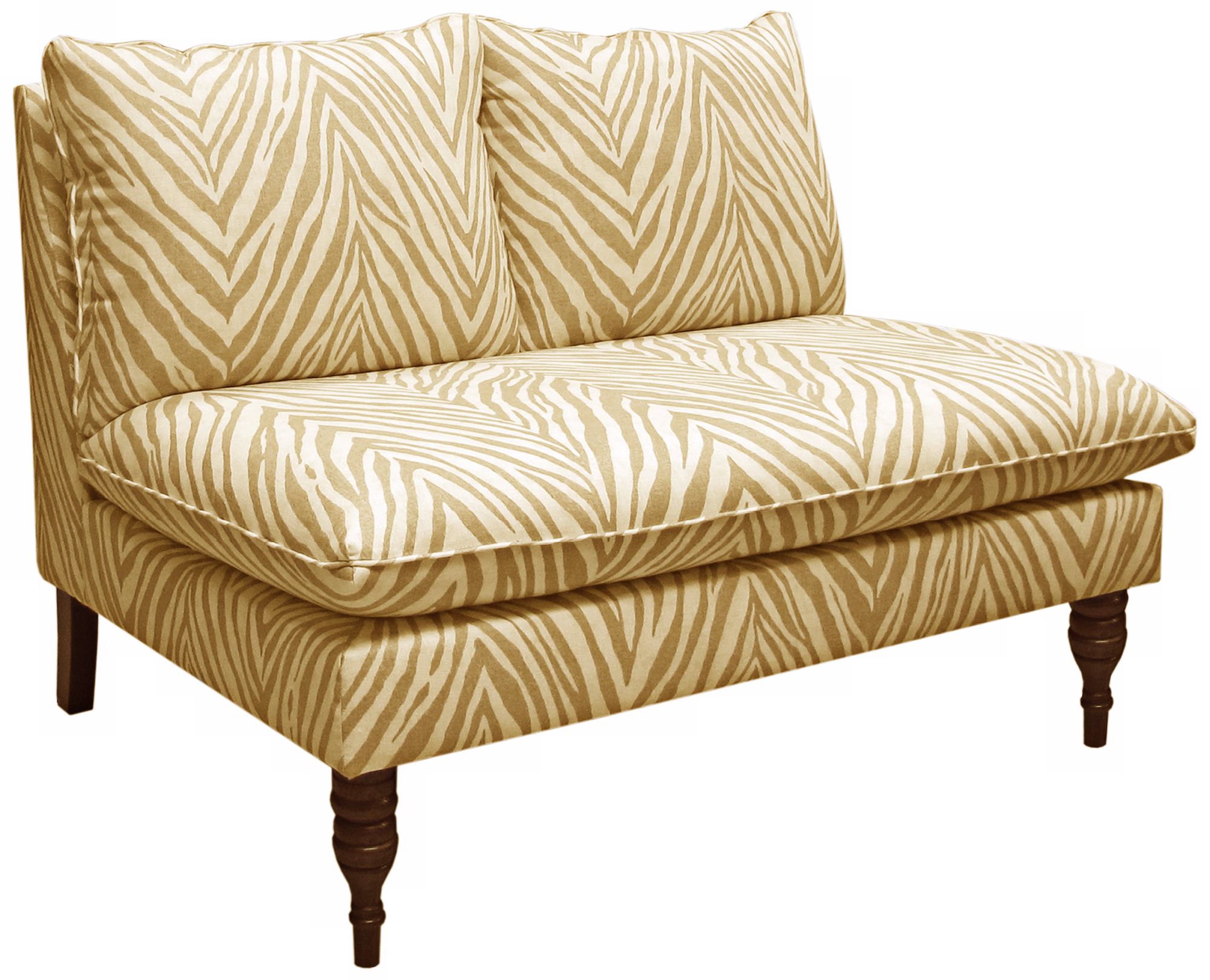 Tangine Queen Anne's Butternut Armless Chaise