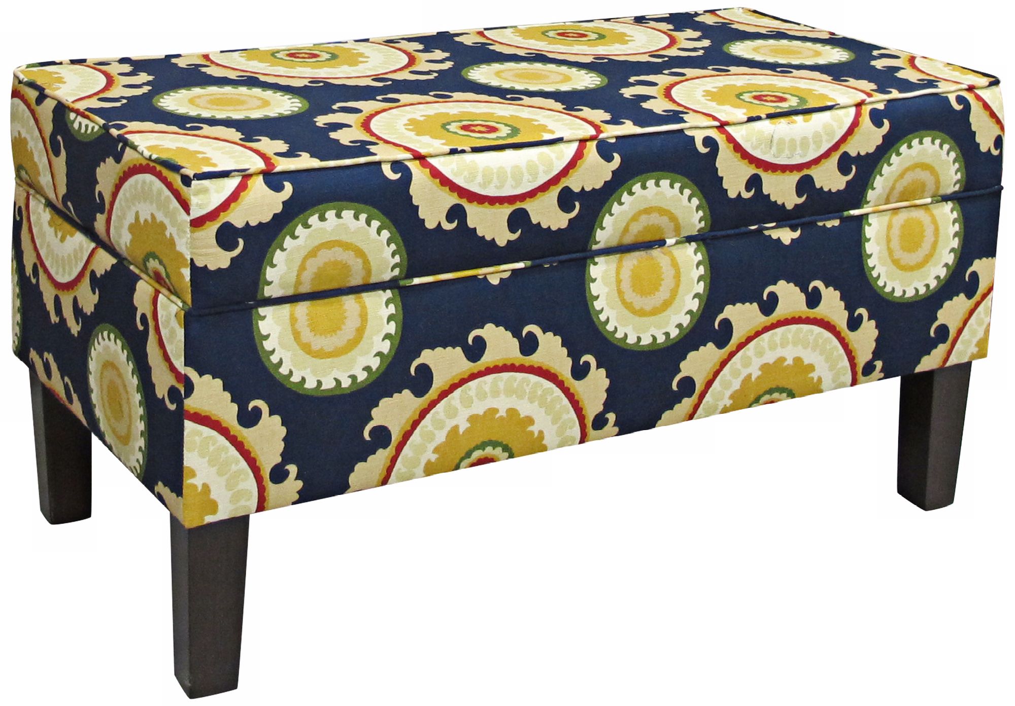 Ponderosa Blue Ottoman Storage Bench