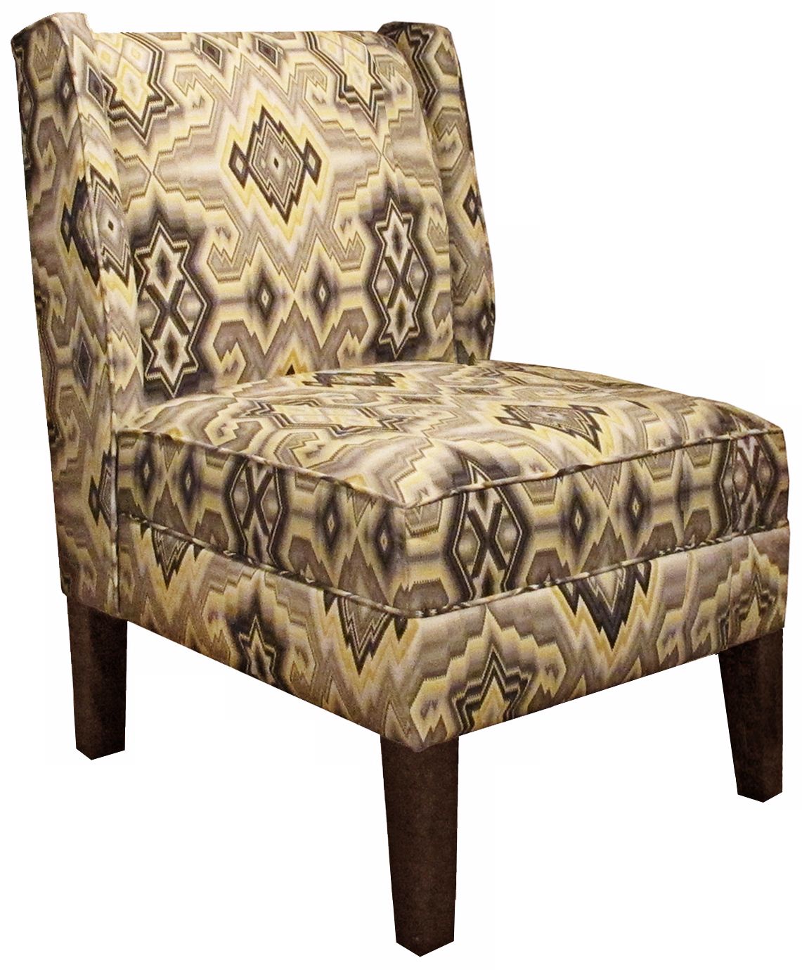 Pebble Diamond Maze Wingback Accent Chair