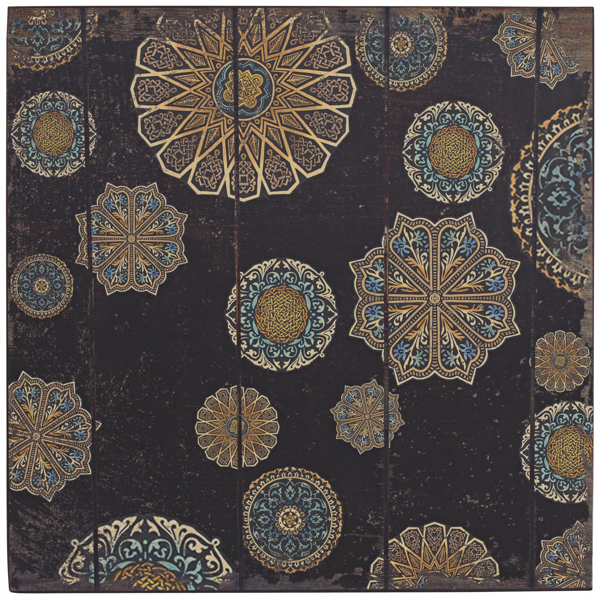 Medallions 24" Square Metal Wall Art