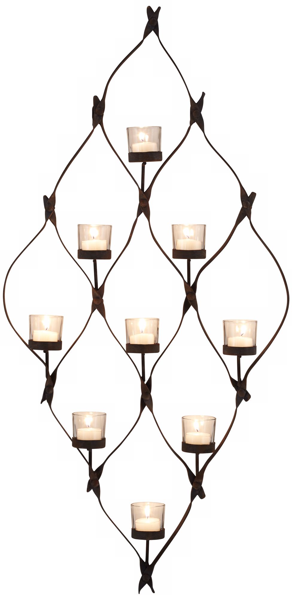 Metal Mesh 35" High Candle Holder  Wall Art