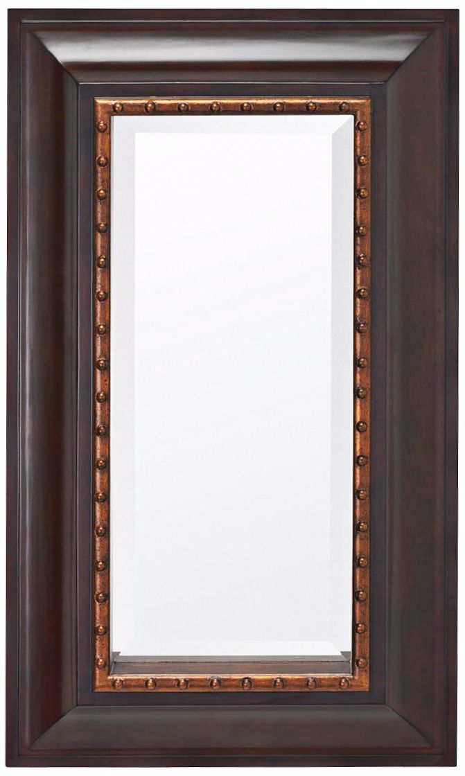 Kichler Belvedere 34" High Wood and Copper Wall Mirror