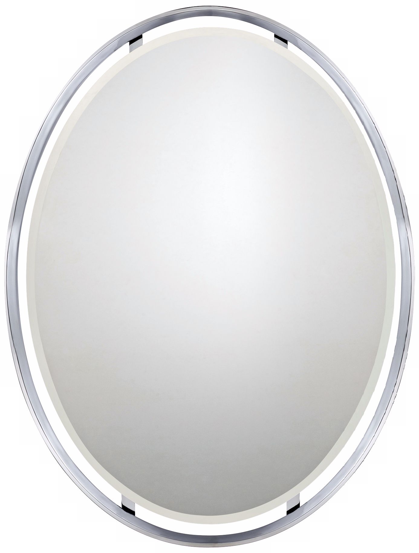 Quoizel Uptown Ritz 34" High Oval Wall Mirror