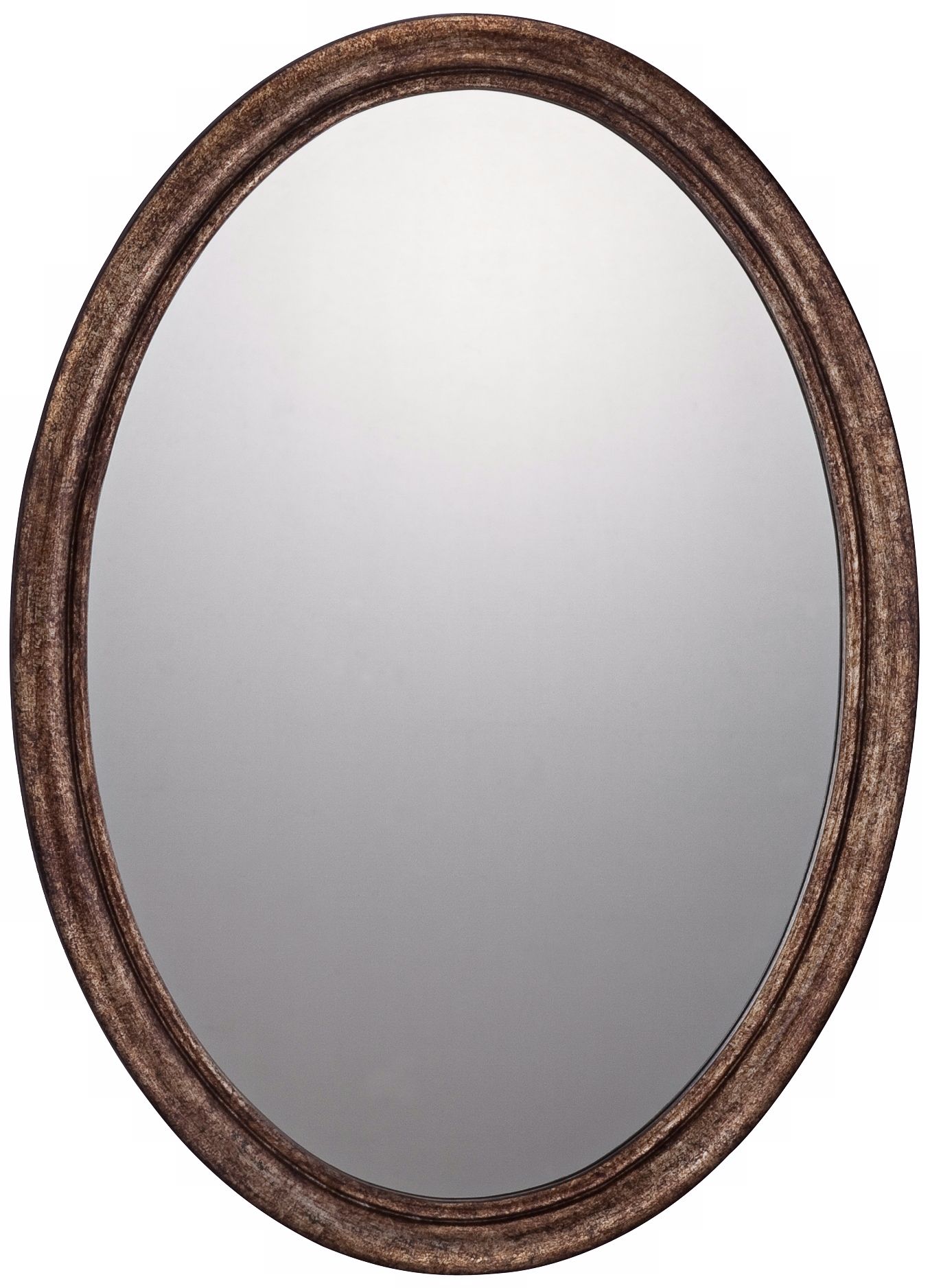 Quoizel Wolcott 30" High Dark Silver Oval Mirror