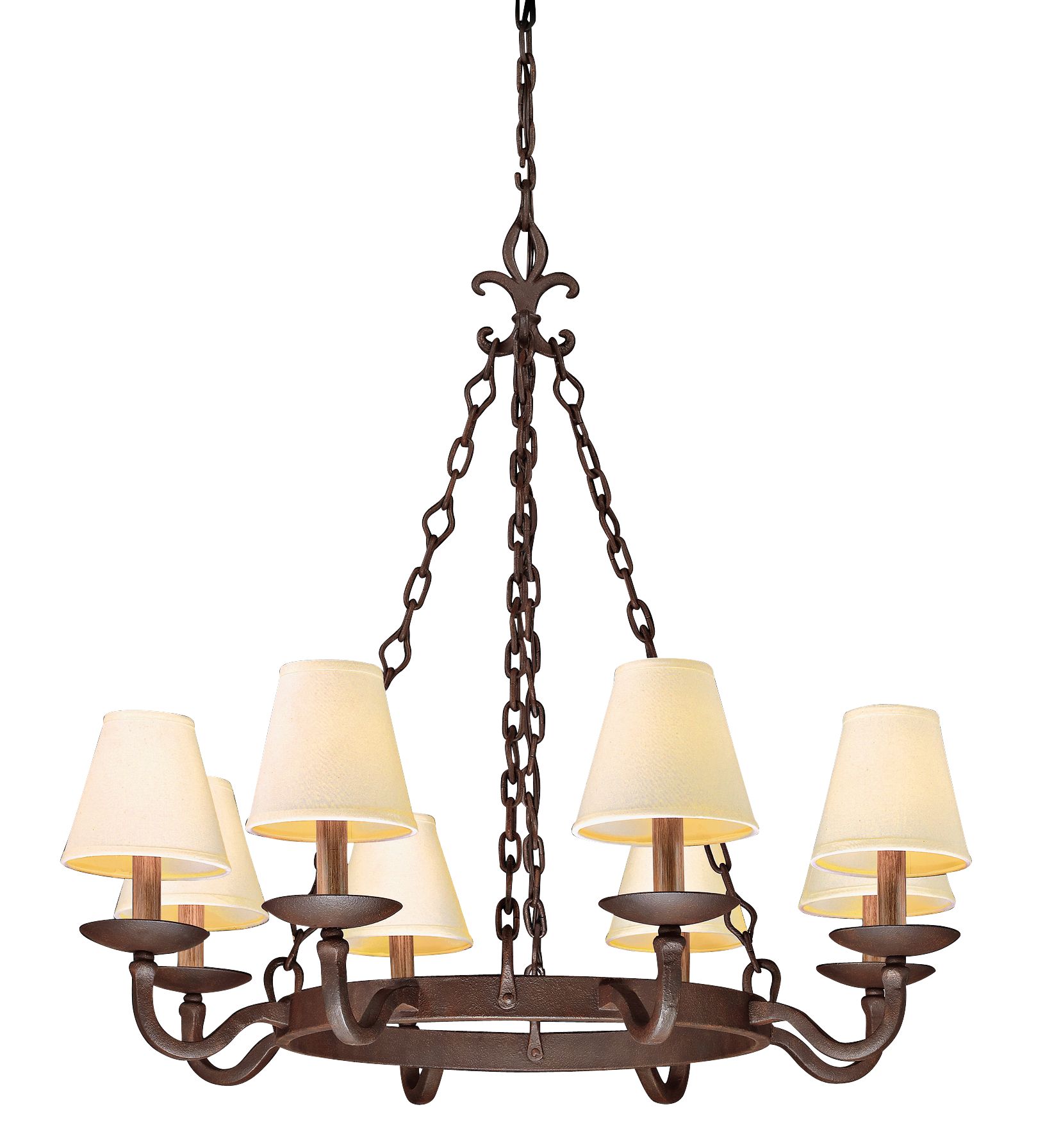 Lyon Burnt Sienna 33" Wide Hand-Forged Iron Chandelier