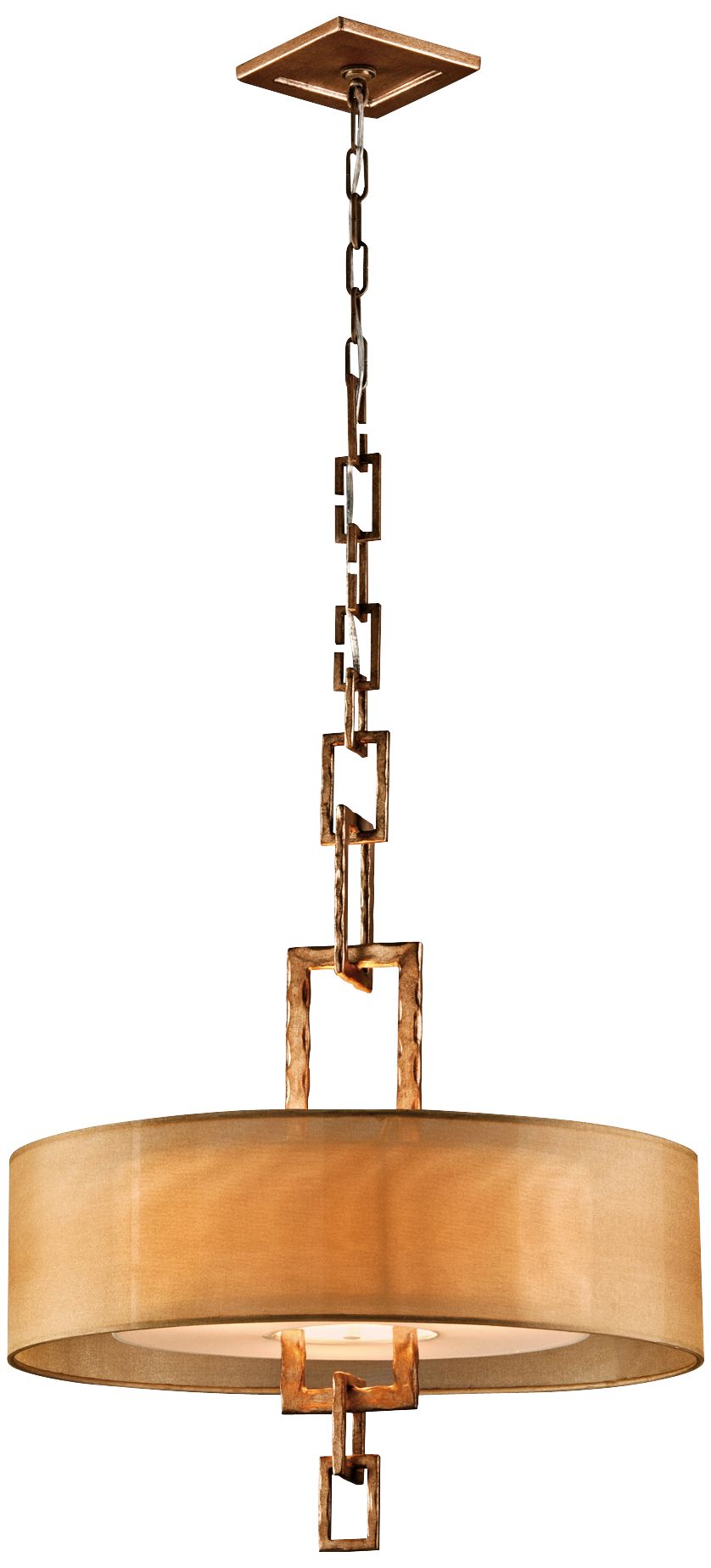 Link Bronze Leaf 26" Wide Hand-Forged Iron Chandelier