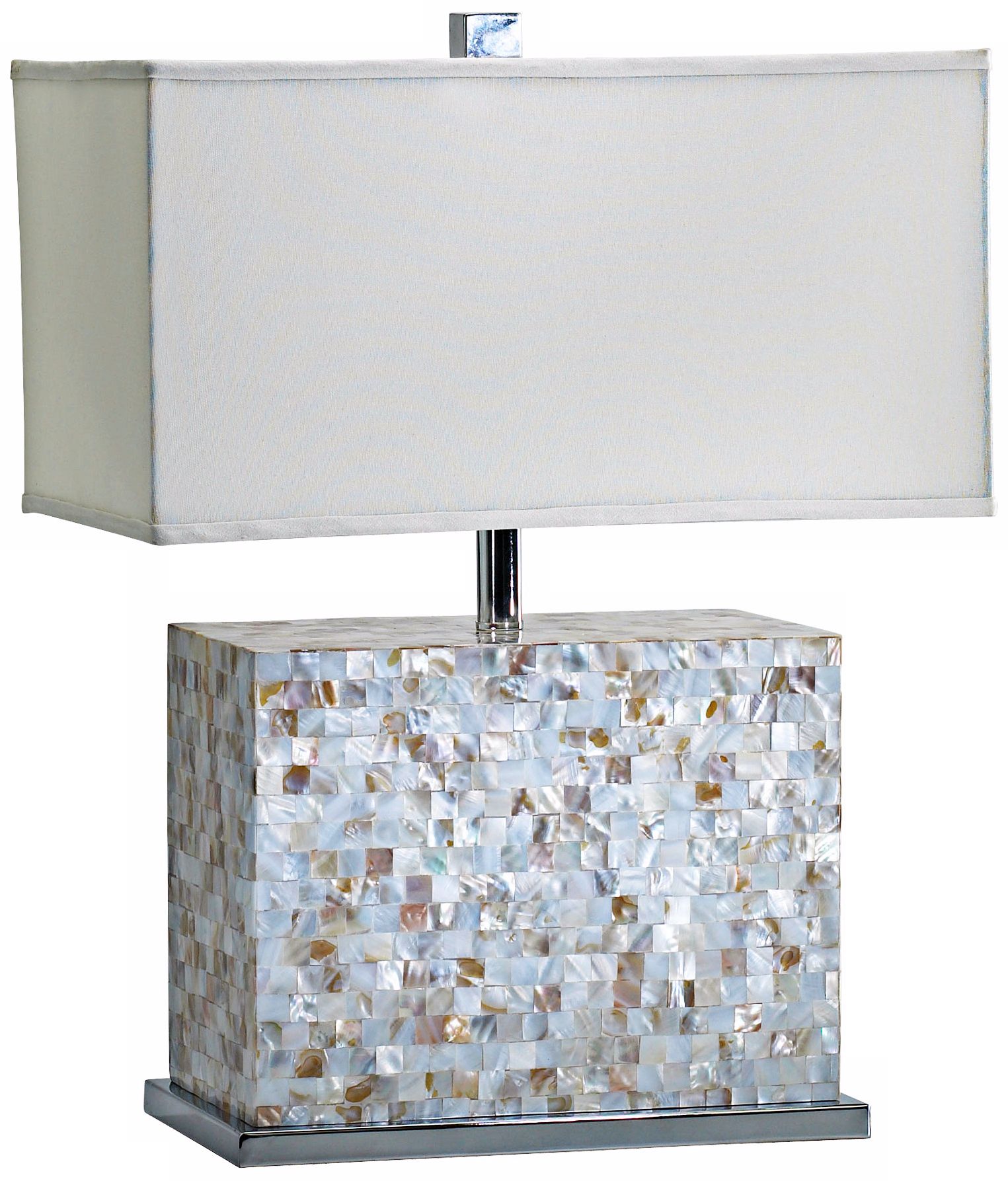Shell Tile Mother of Pearl Tile Table Lamp