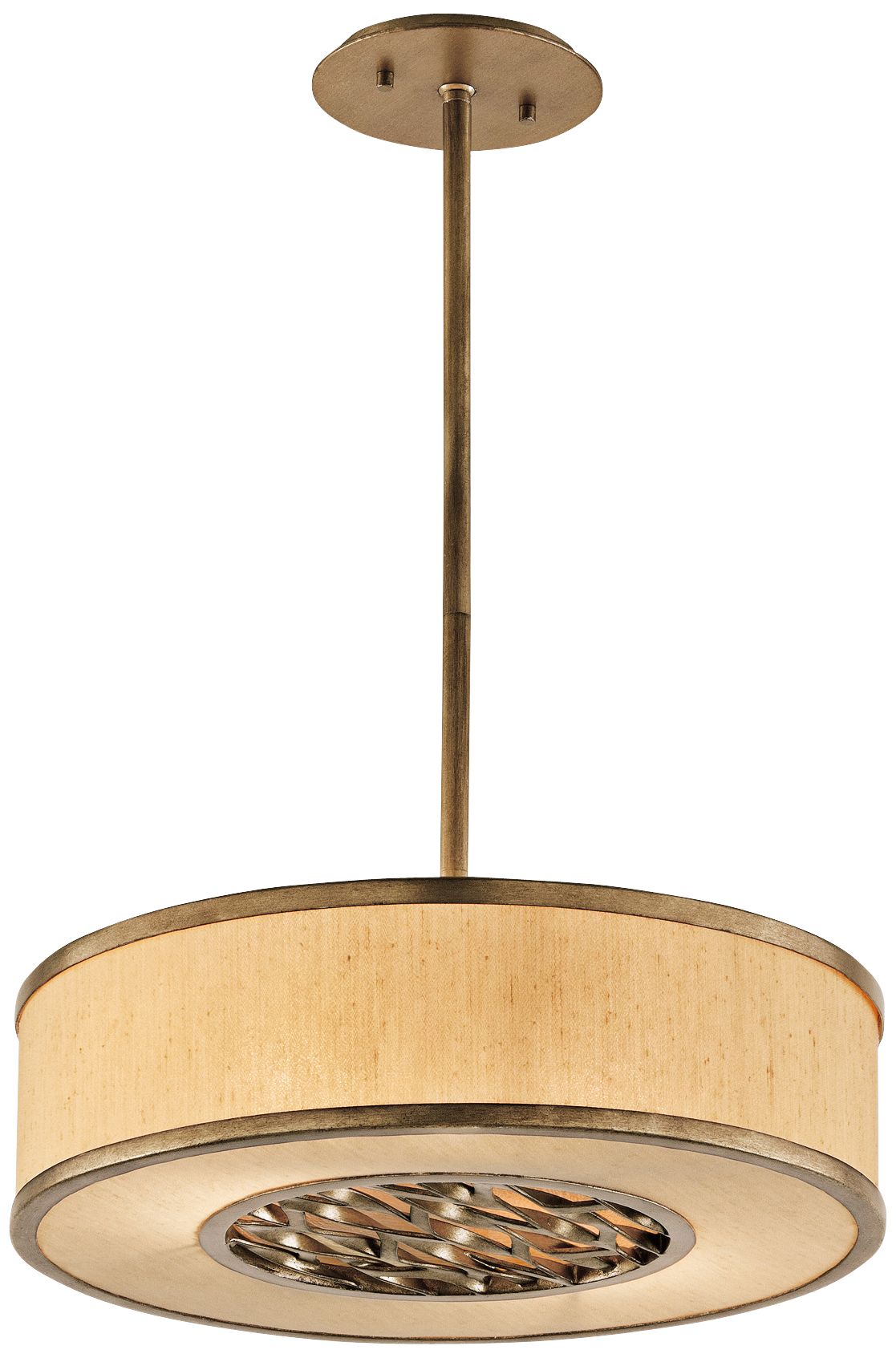 Serengeti White Glass 18 1/4" Wide Iron Pendant Light