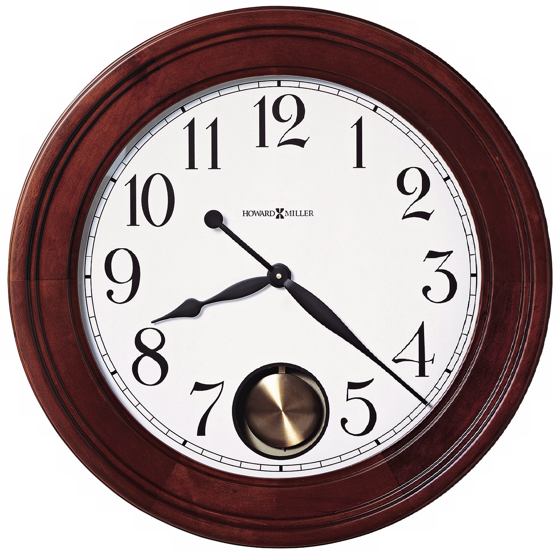 Howard Miller Griffith 25" Cherry Hardwood Wall Clock