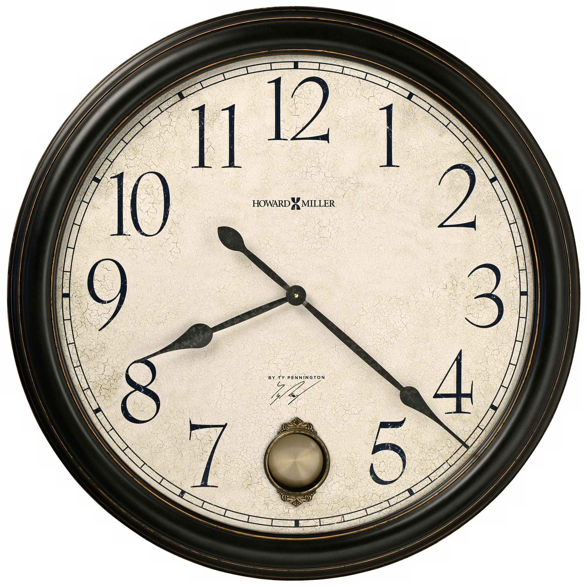 Howard Miller Glenwood Falls 36" Black Satin Wall Clock