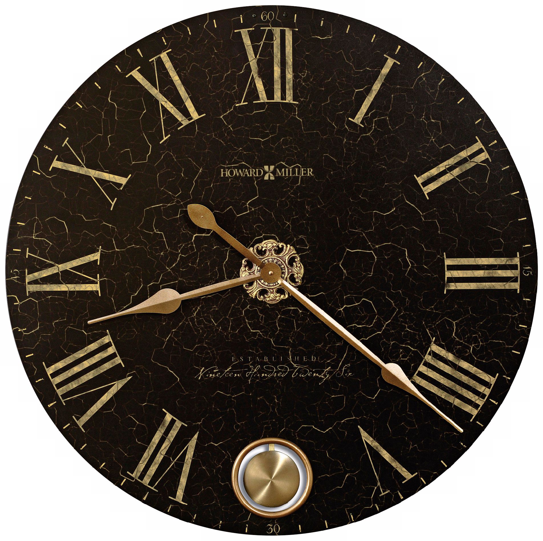 Howard Miller 32" Wide London Night Aged Dial Clock