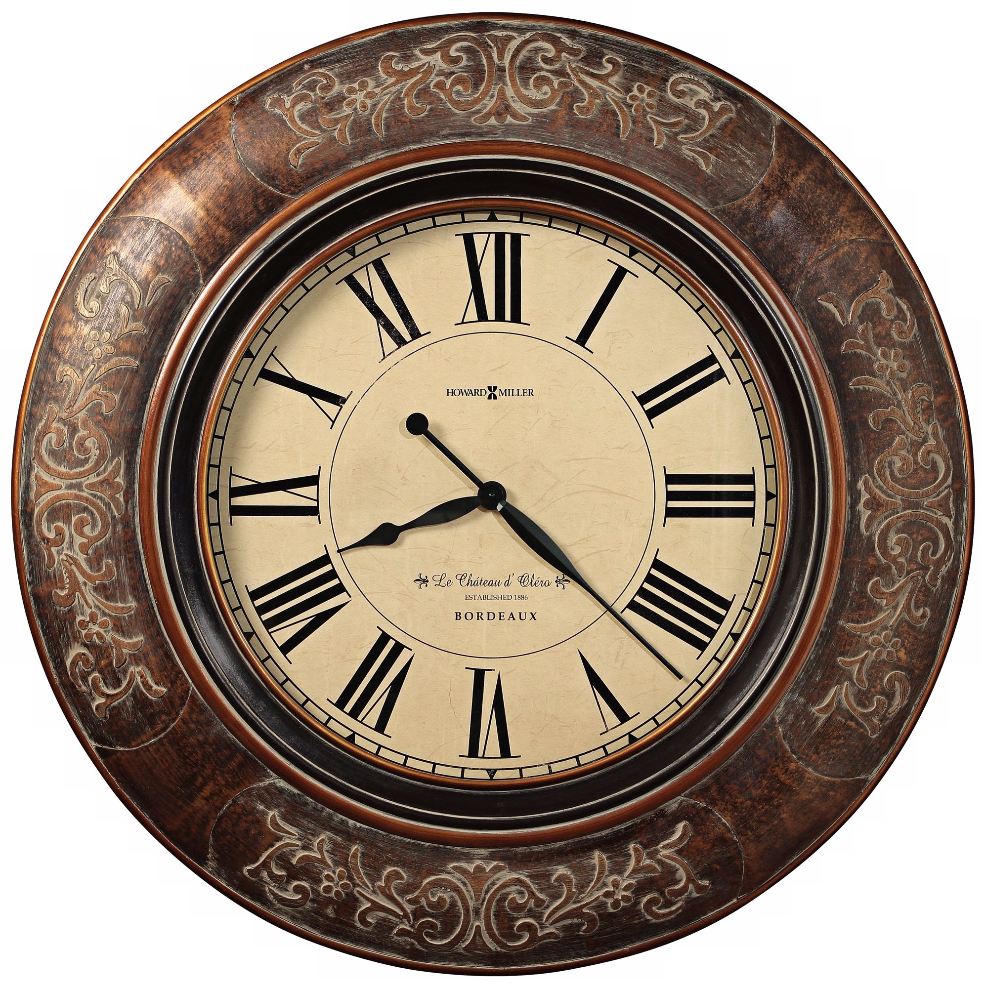 Howard Miller 37 1/4" Le Chateau Vine Pattern Wall Clock