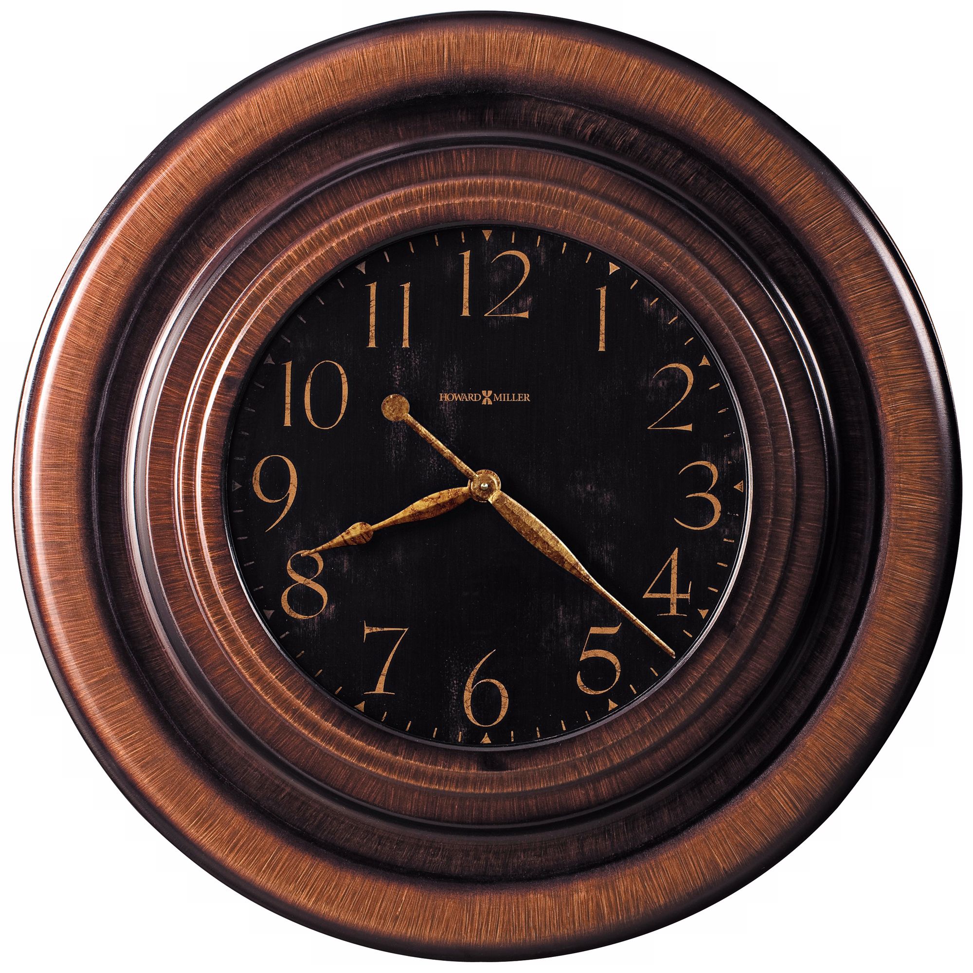 Howard Miller 29 1/2" Rockwell Black-Brown Wall Clock