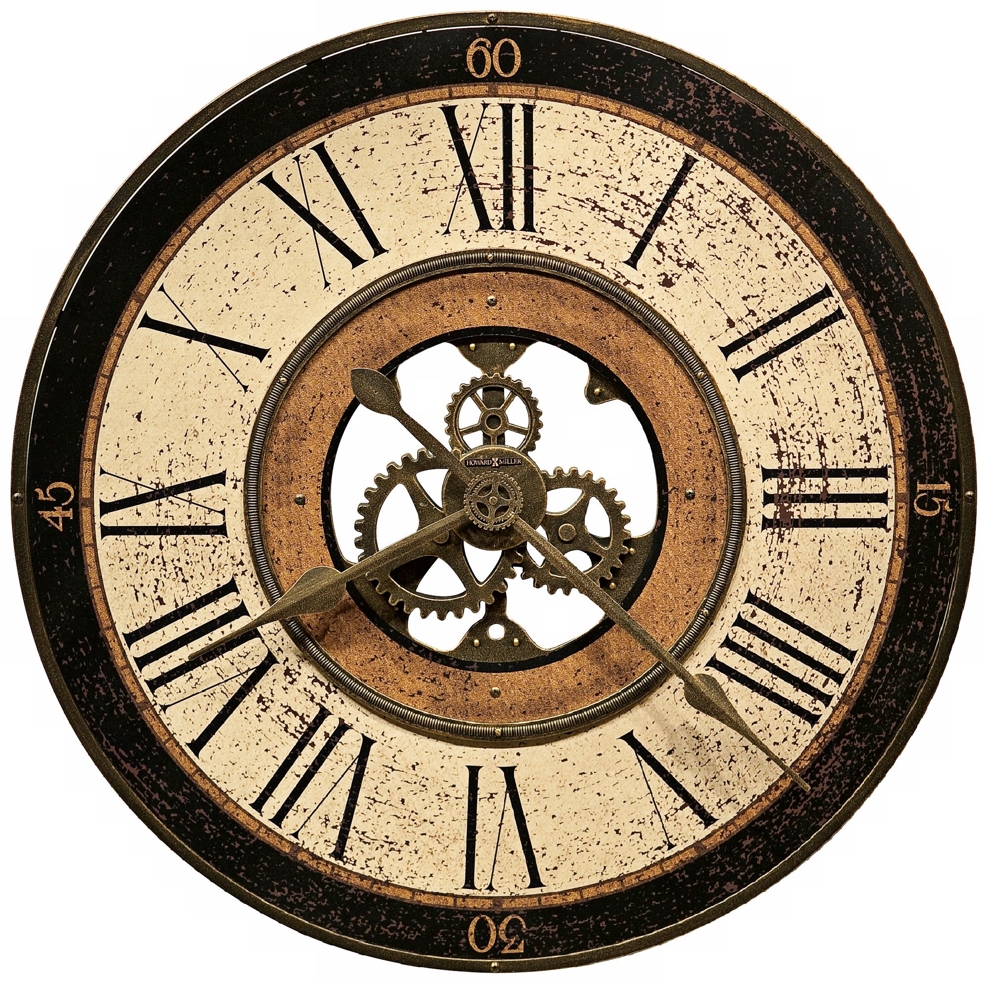 Howard Miller Brass Works 32" Wide Open Center Wall Clock