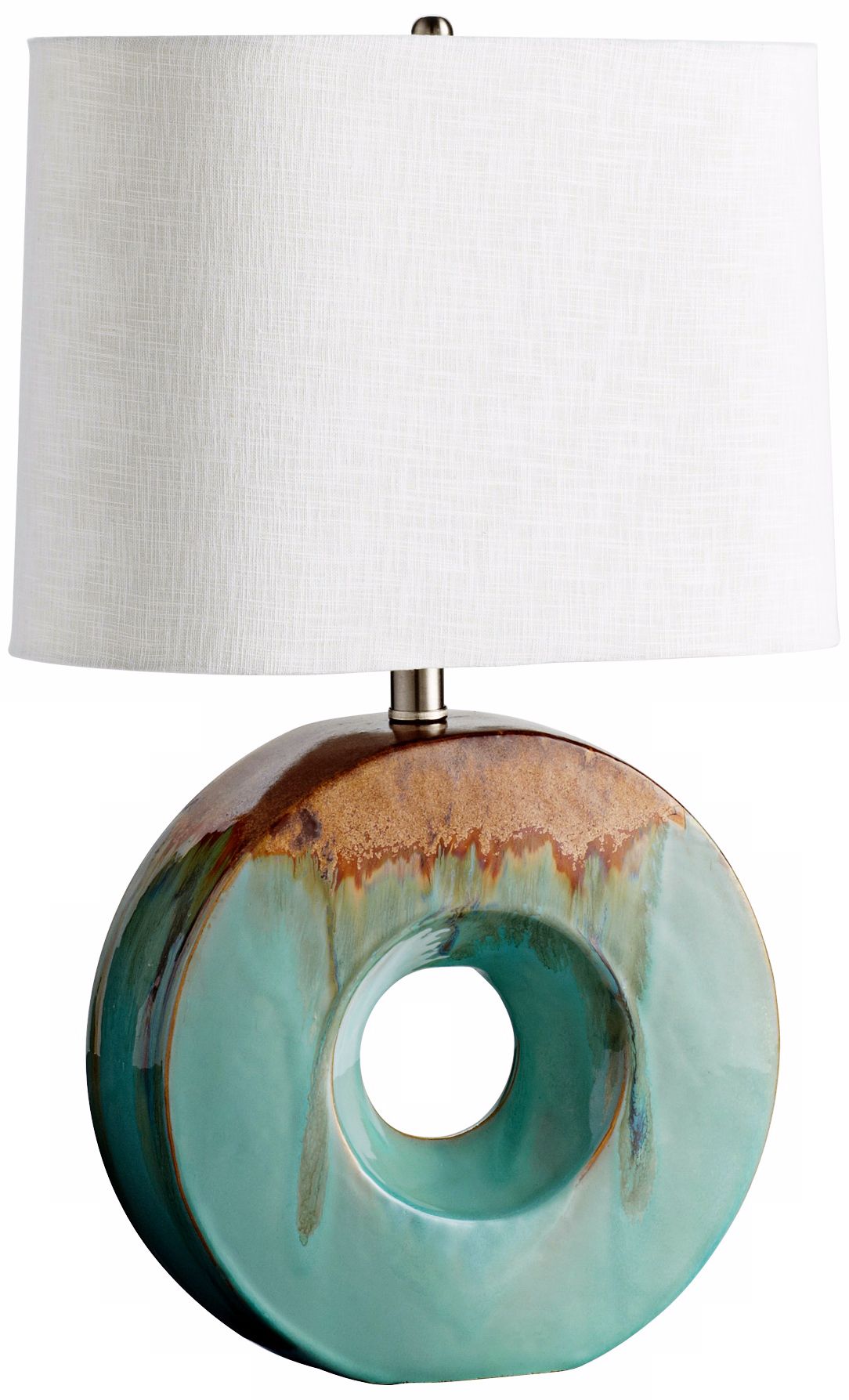 Oh O-Shape Blue and Brown Table Lamp