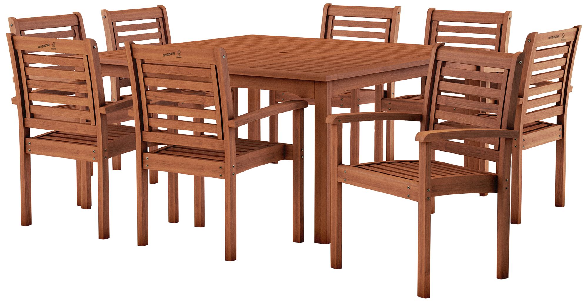 Amazonia 9-Piece Milano Square Outdoor Dining Set