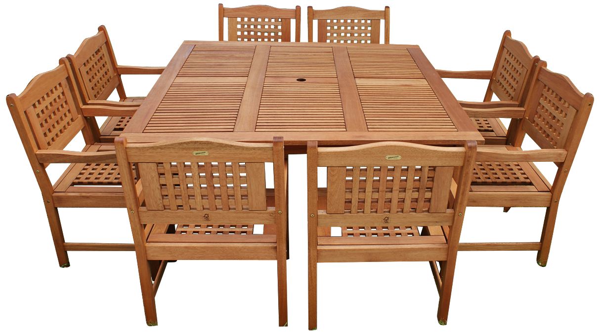Amazonia 9-Piece Milano Porto Square Table Set