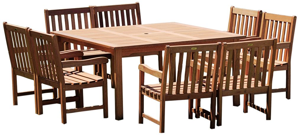 Amazonia 9-Piece Milano Deluxe Square Table Set