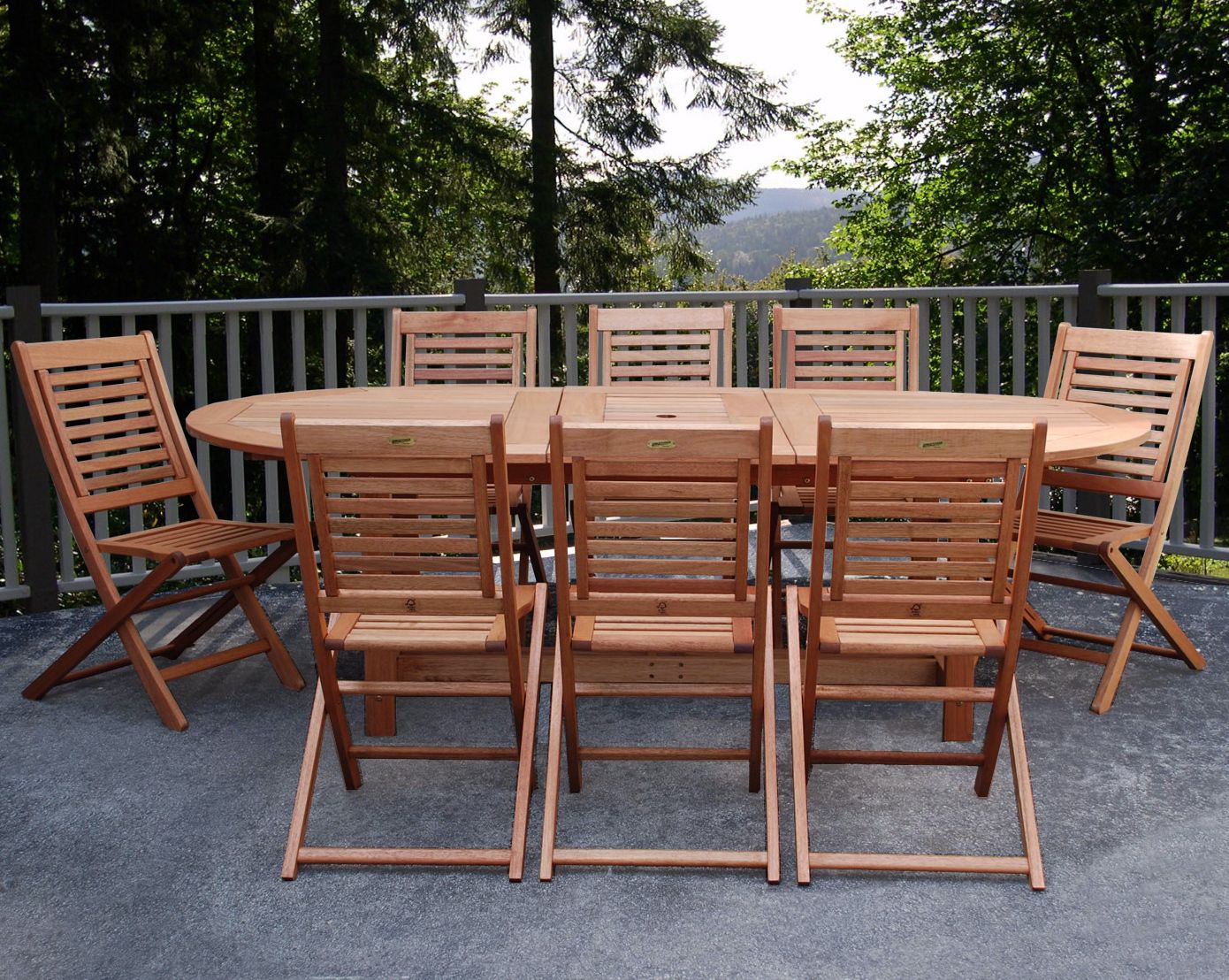 Amazonia 9-Piece Milano Grand Extendable Table Set