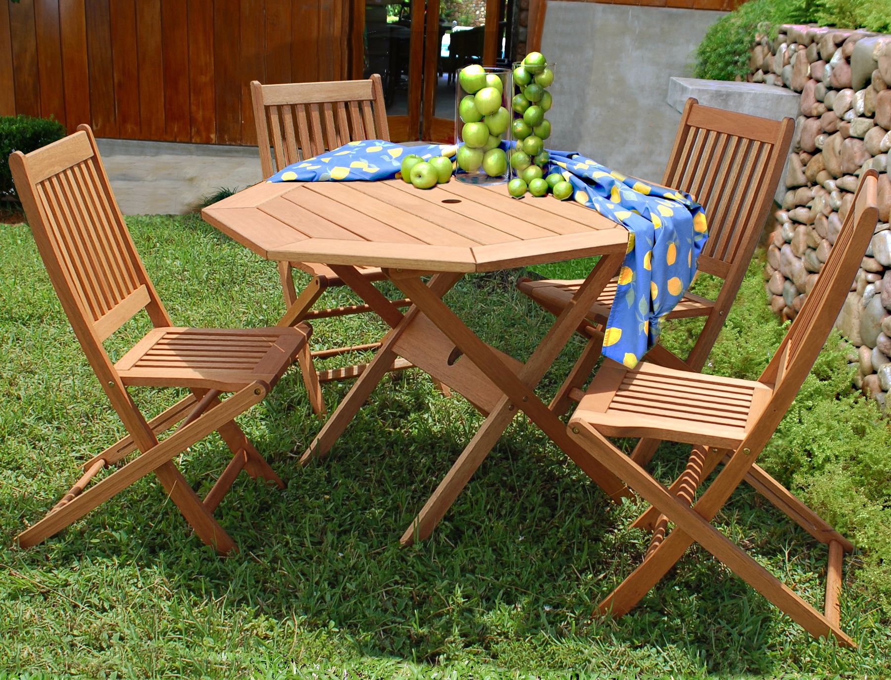 Amazonia 5-Piece Milano Octagon Outdoor Dining Set