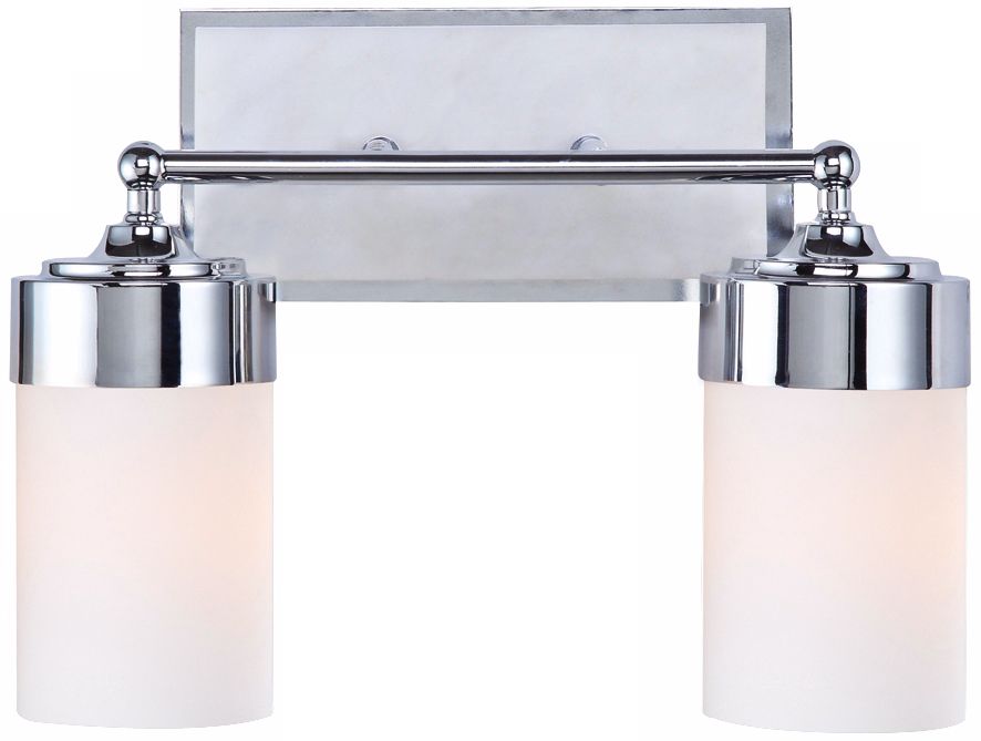 Alannah 14" Wide 2-Light Marble and Chrome Bath Light