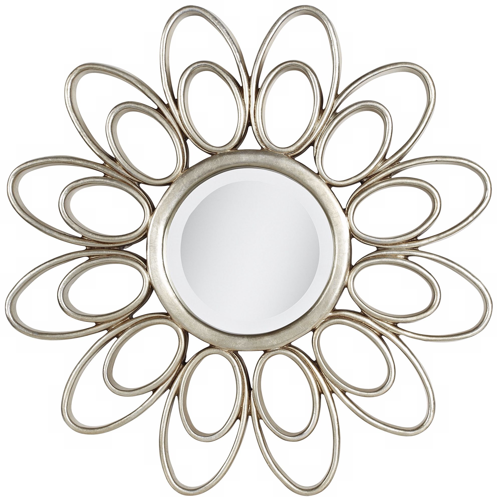 Janye Double Petal 27 1/2" Round Wall Mirror