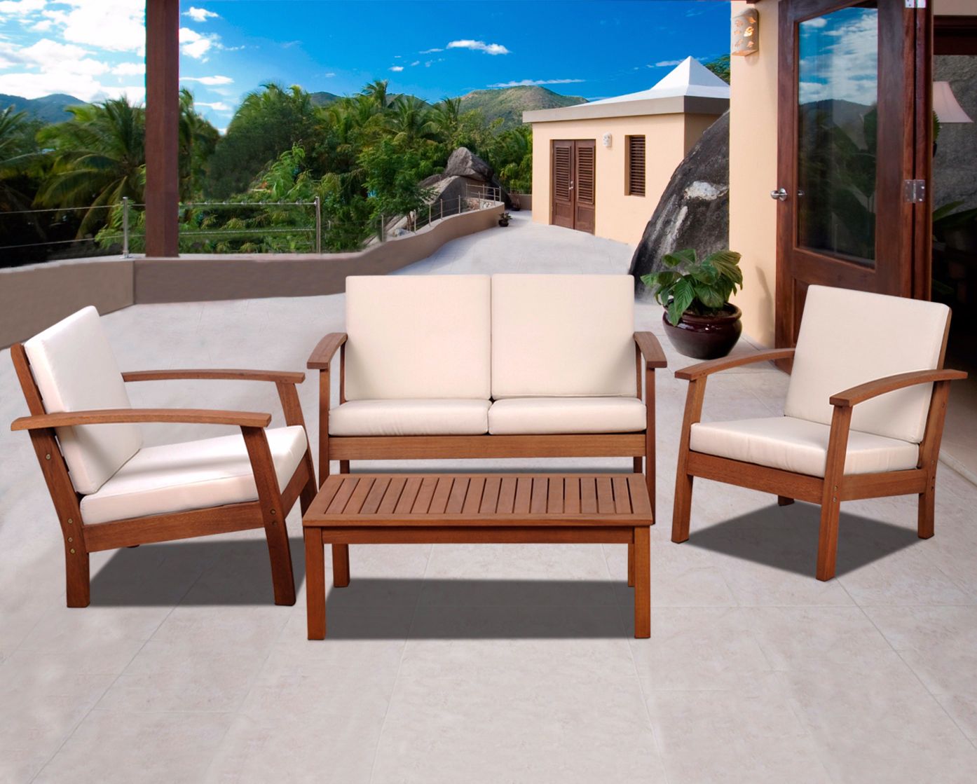 Amazonia 4-Piece Murano Conversation Set