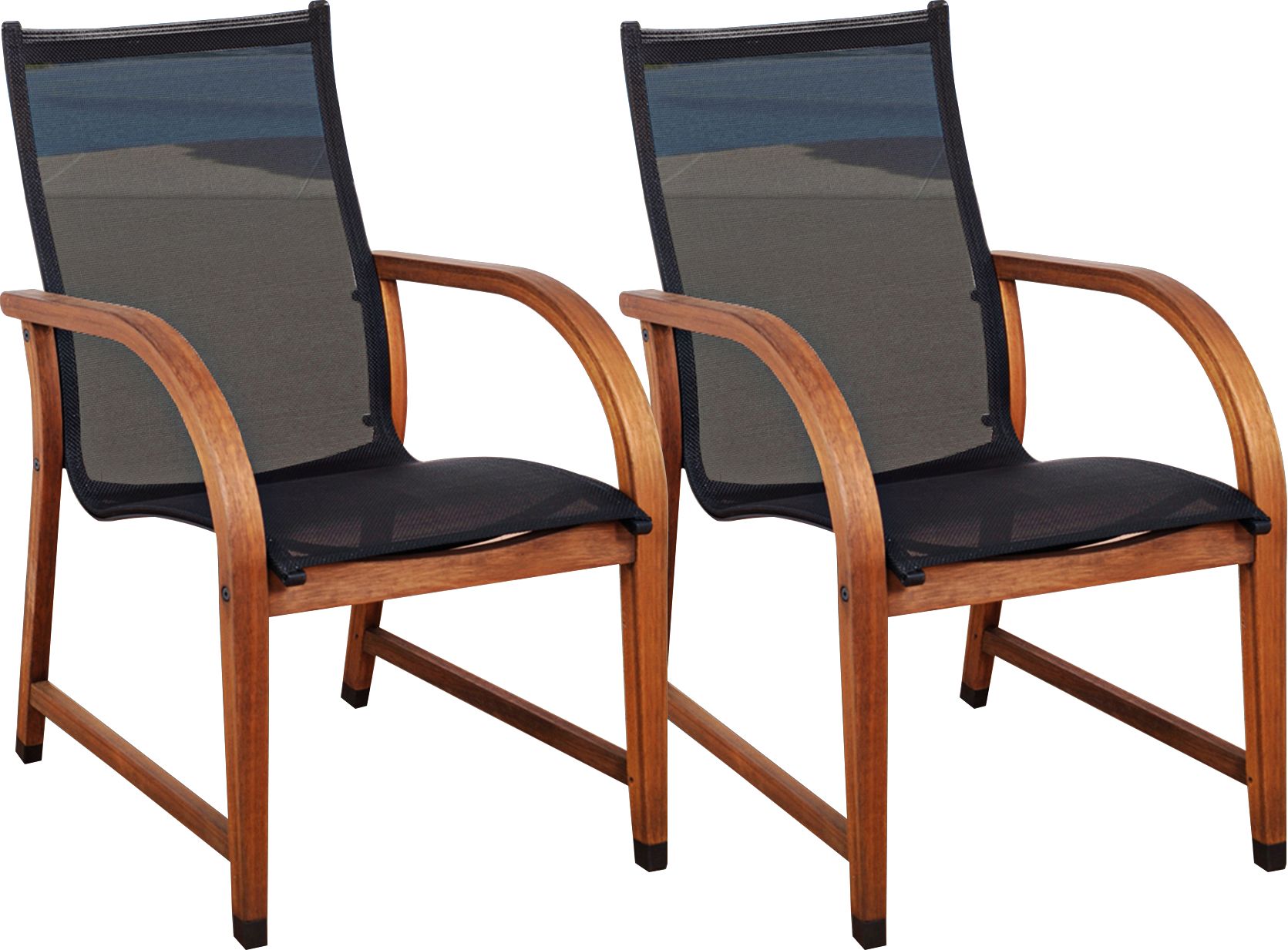 Set of 4 Amazonia Bahamas Brown Armchairs