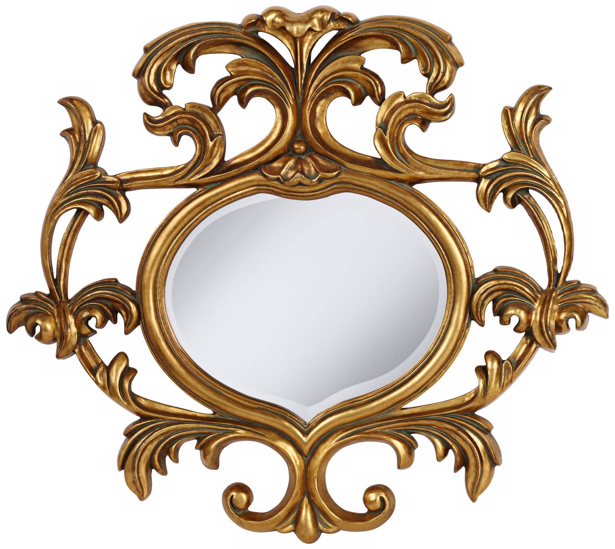 Venus Openwork 35 1/4" Wide Antique Gold Wall Mirror