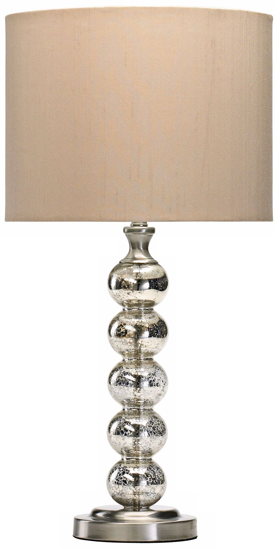 Burnish Iron and Glass Table Lamp