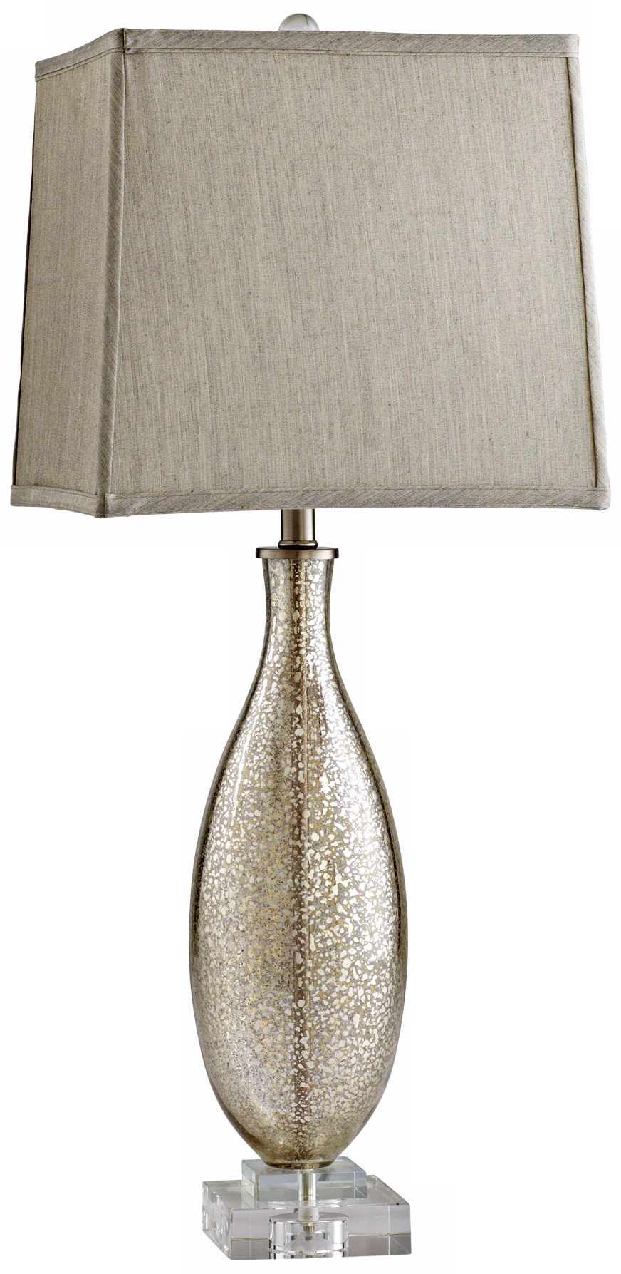 Coco Vase Shape Glass and Crystal Table Lamp