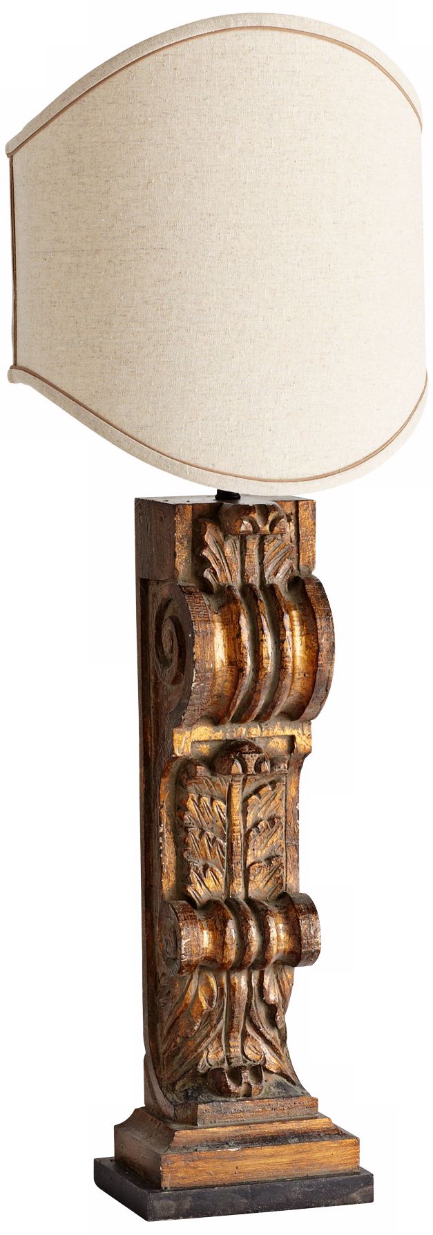 Sacha Wood Column Table Lamp