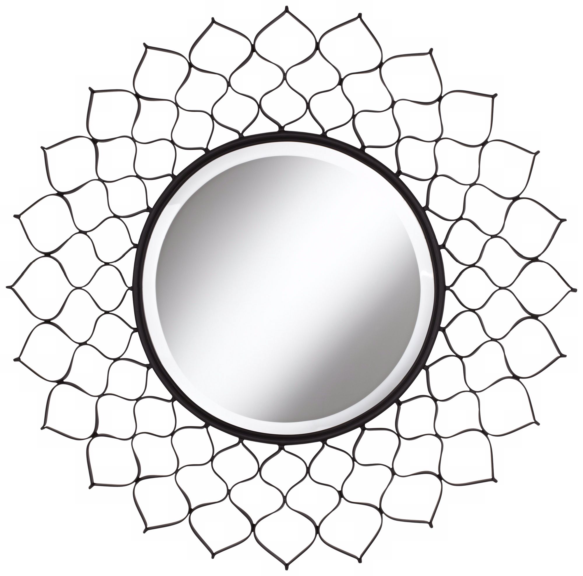 Black Dahlia 36" Wide Wall Mirror
