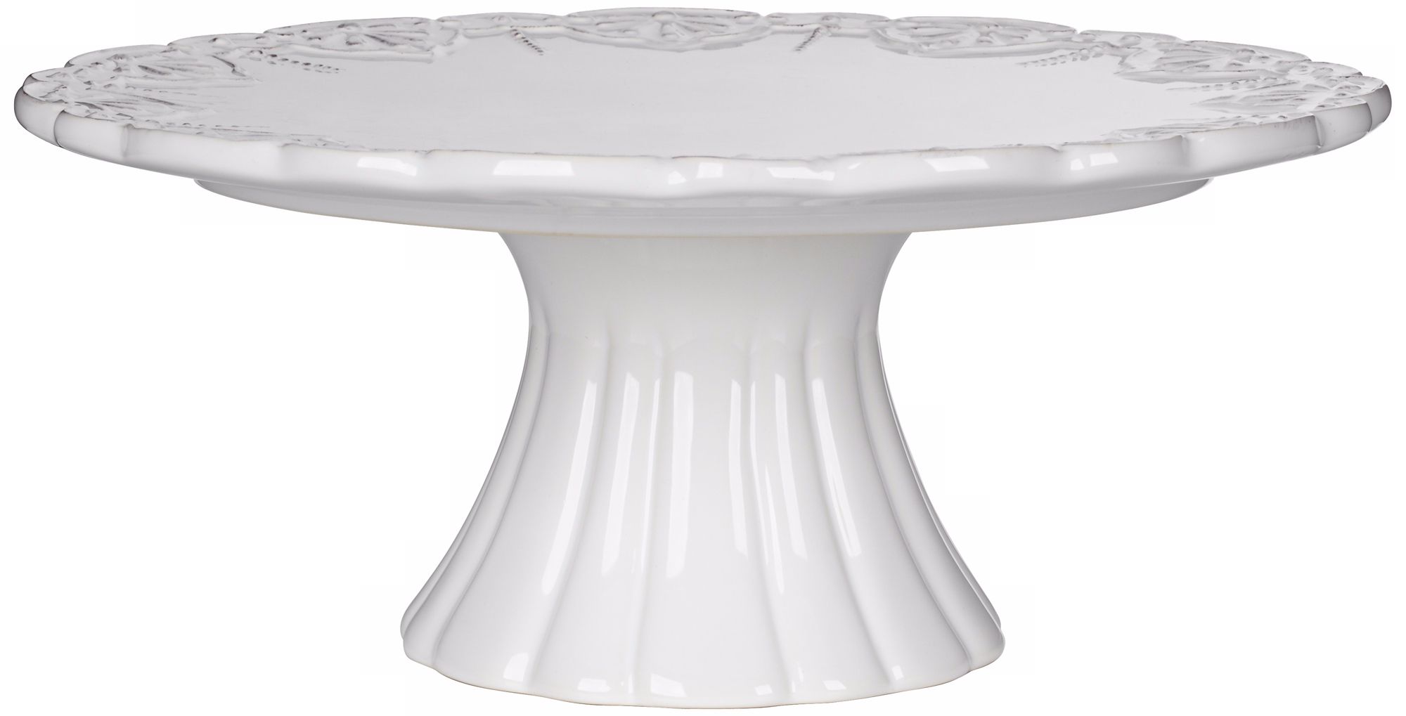 Floral White Cake Stand