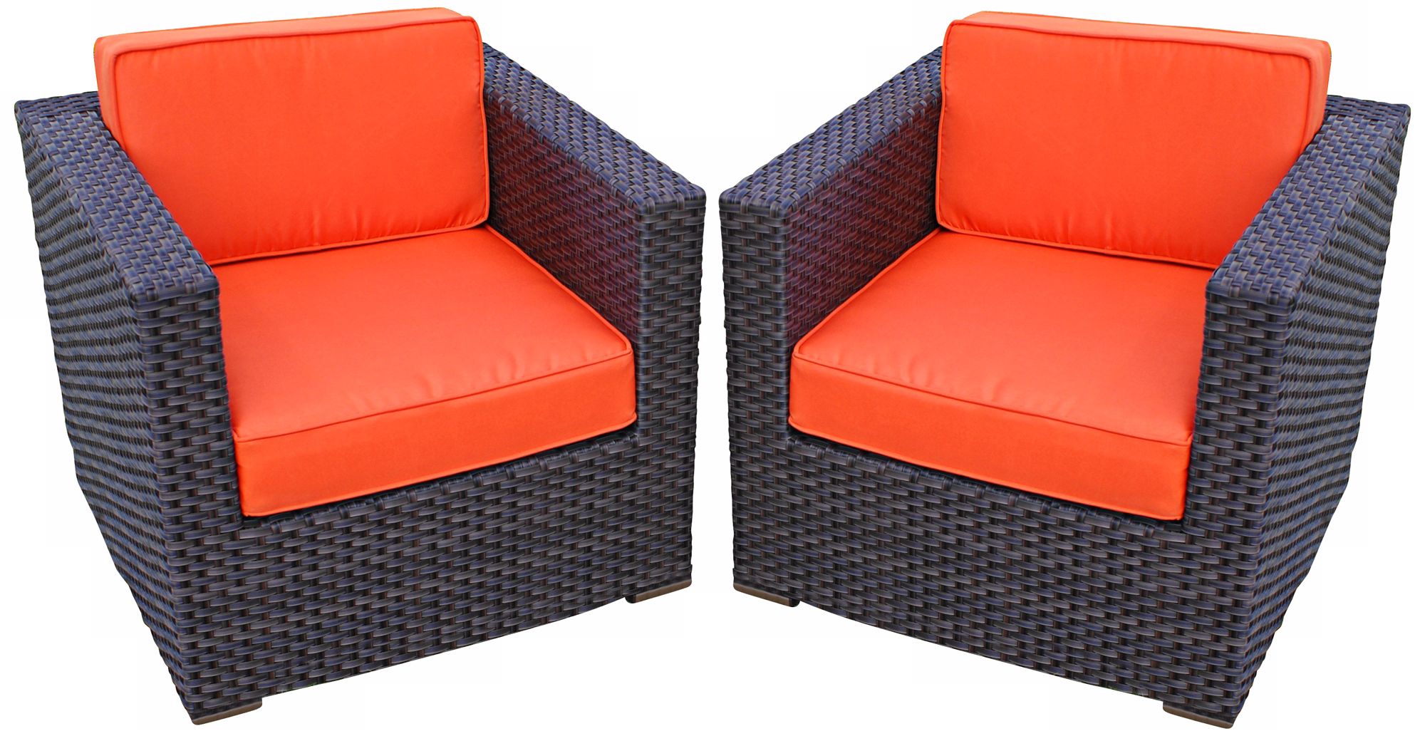 Atlantic Bellagio 2-Piece Orange Outdoor Armchair