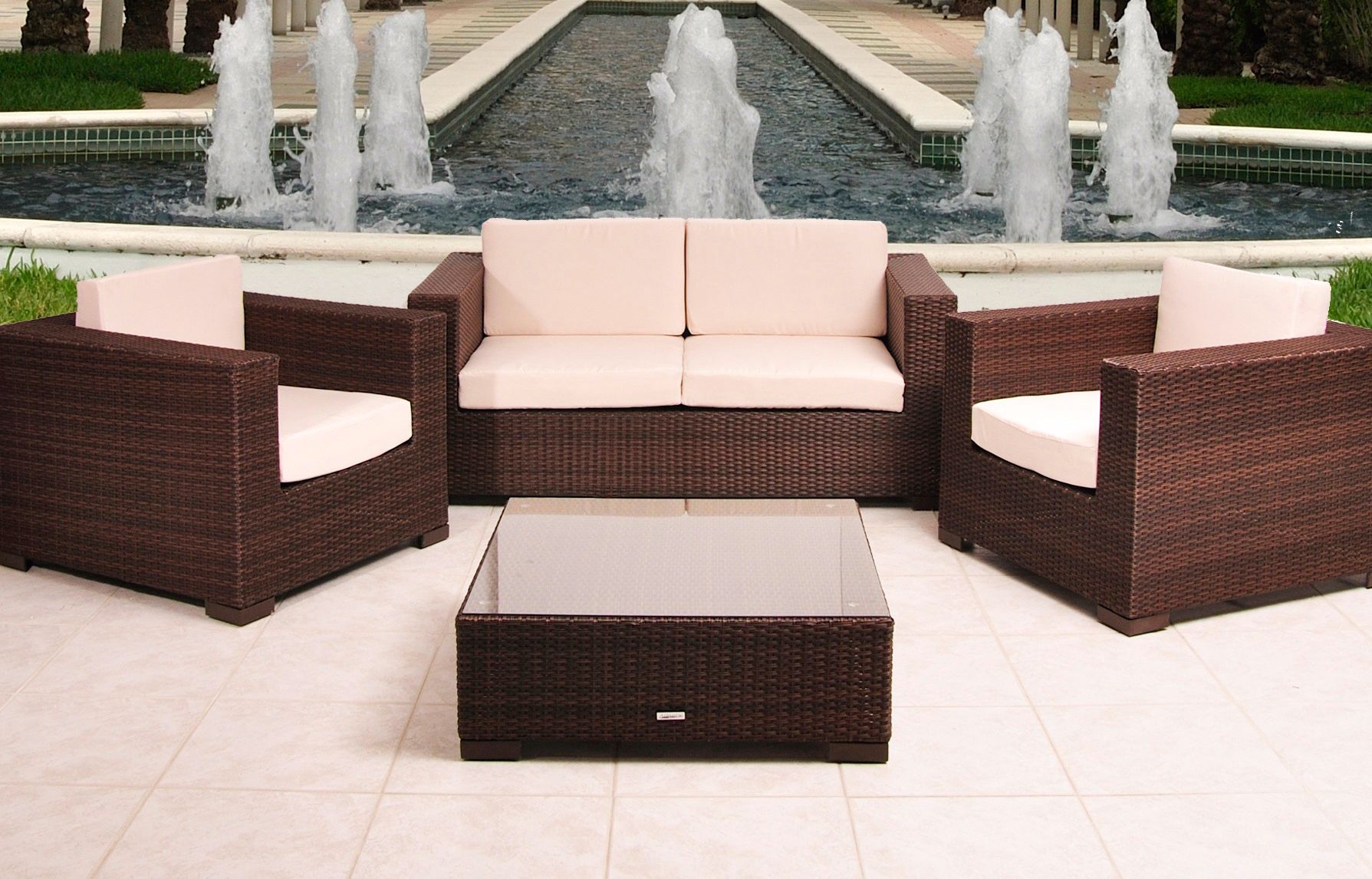 Atlantic Portofino Dark Brown Deep Seating Set