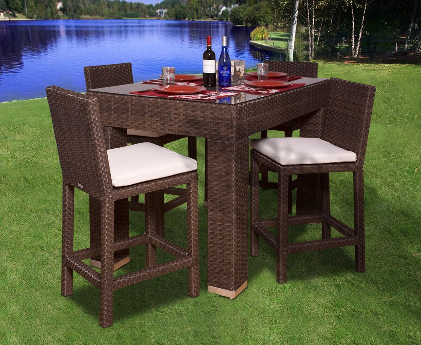 Atlantic Monza 5-Piece Outdoor Rectangular Bar Set