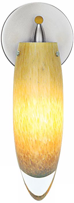 LBL Icicle Nickel Amber Glass 11 1/2" High Wall Sconce