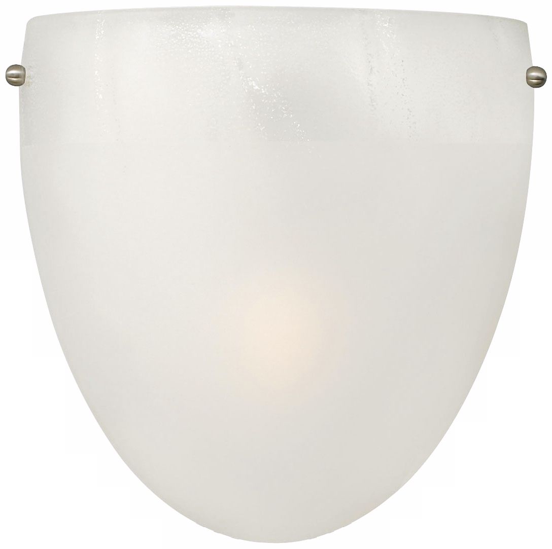 LBL Mojave Nickel 9 1/2" High Frosted Glass Wall Sconce