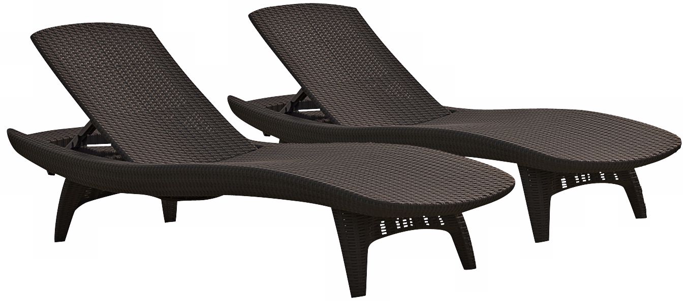 Atlantic Corfu 2-Piece Brown Outdoor Chaise Loungers